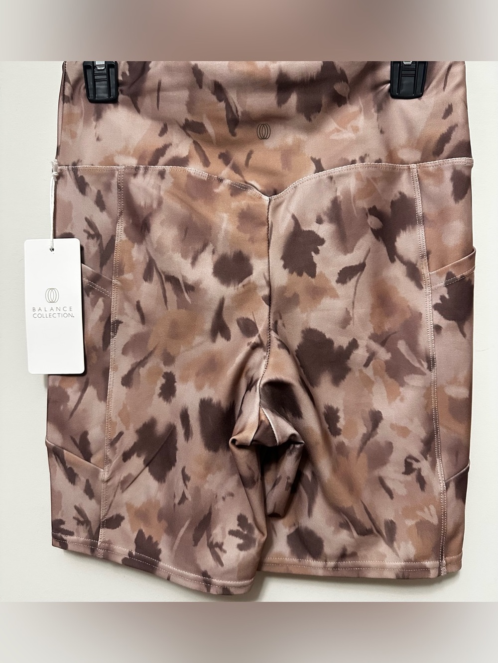 Balance Collection Brown Taupe Floral Print Women’s Shorts